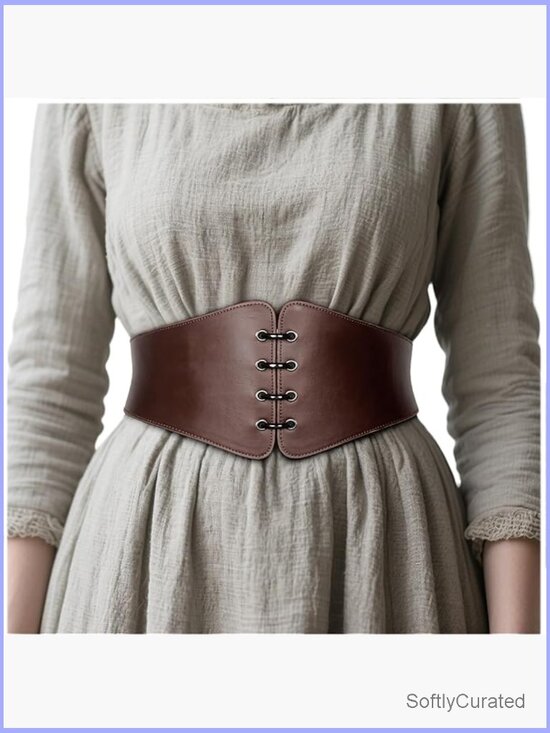 Leather Corset Belt Renaissance Cinch Belt Daily Wear
